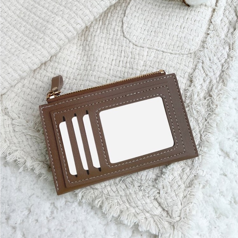 ⚠️Clearance🤎Two Tone Card Holder Coffee Brown Wallet - Picture 3 of 4